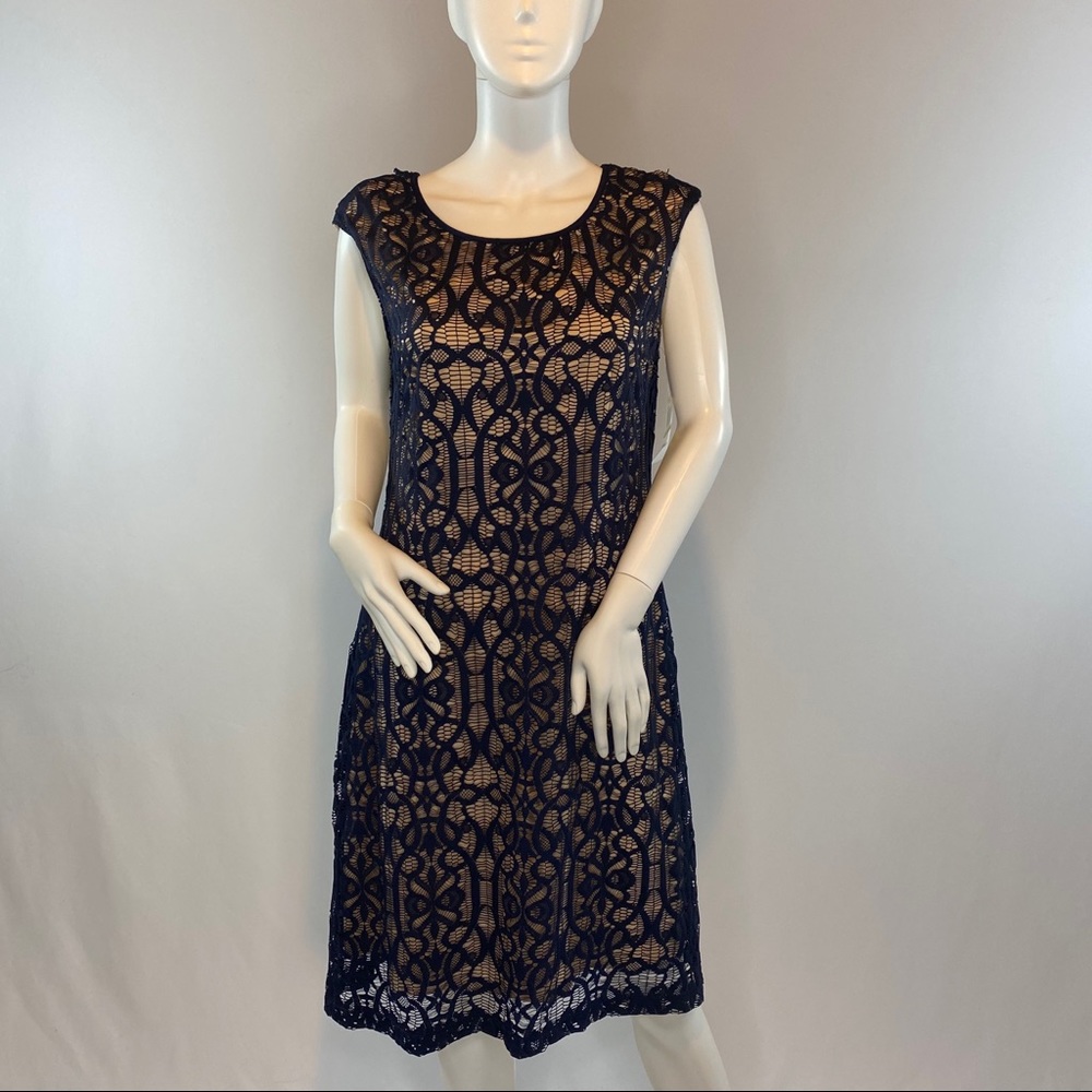 Connected Apparel NWT Navy Lace Dress
